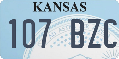 KS license plate 107BZC