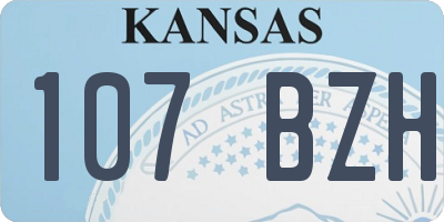 KS license plate 107BZH