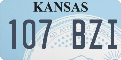 KS license plate 107BZI