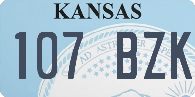 KS license plate 107BZK