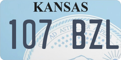 KS license plate 107BZL