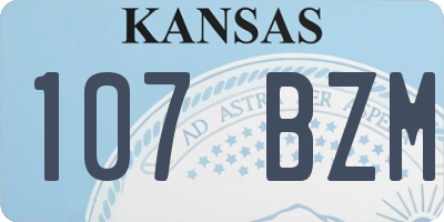 KS license plate 107BZM