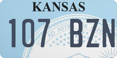 KS license plate 107BZN