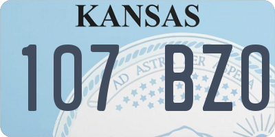 KS license plate 107BZO