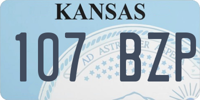 KS license plate 107BZP