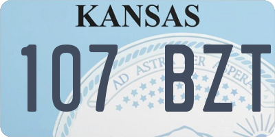 KS license plate 107BZT