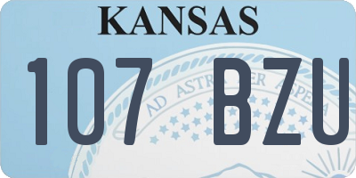KS license plate 107BZU
