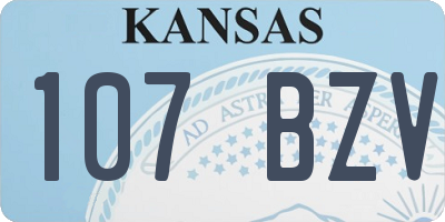 KS license plate 107BZV