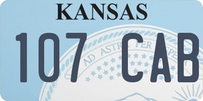 KS license plate 107CAB
