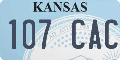 KS license plate 107CAC