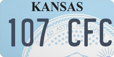 KS license plate 107CFC