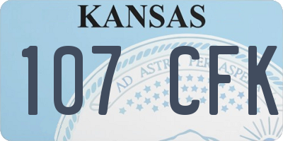 KS license plate 107CFK