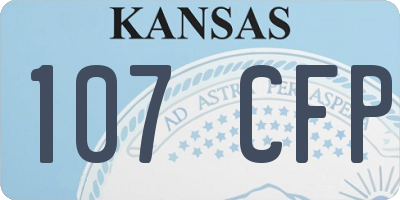 KS license plate 107CFP