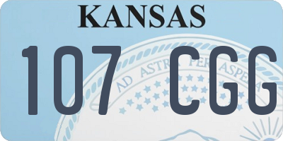 KS license plate 107CGG