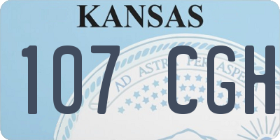 KS license plate 107CGH