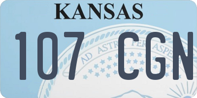KS license plate 107CGN