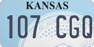 KS license plate 107CGQ