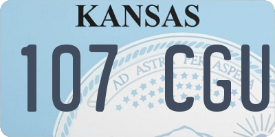 KS license plate 107CGU