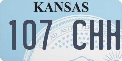 KS license plate 107CHH