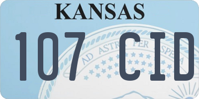 KS license plate 107CID