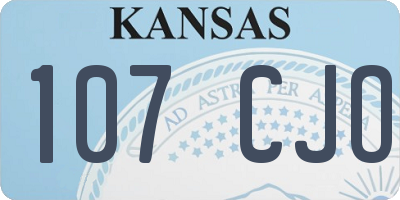KS license plate 107CJO