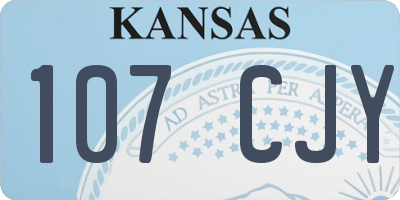 KS license plate 107CJY