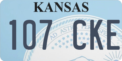 KS license plate 107CKE