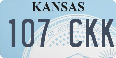 KS license plate 107CKK