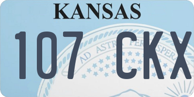 KS license plate 107CKX