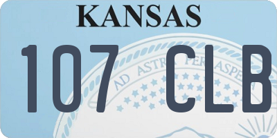 KS license plate 107CLB