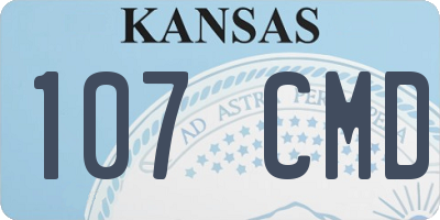 KS license plate 107CMD
