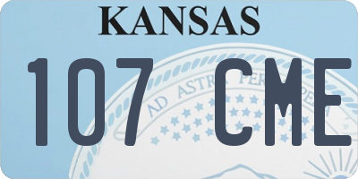 KS license plate 107CME