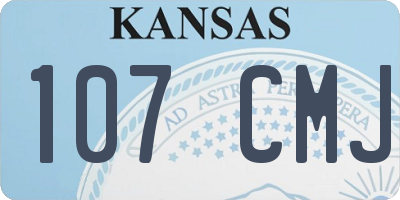 KS license plate 107CMJ