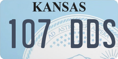 KS license plate 107DDS