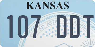 KS license plate 107DDT