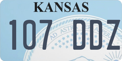 KS license plate 107DDZ