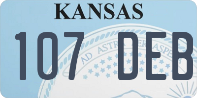 KS license plate 107DEB