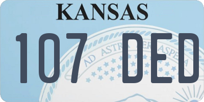 KS license plate 107DED