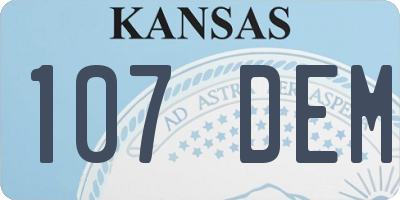 KS license plate 107DEM