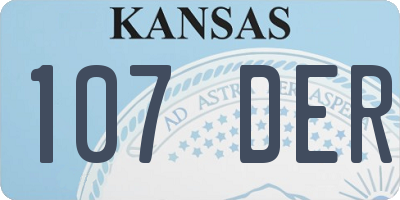 KS license plate 107DER
