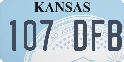 KS license plate 107DFB
