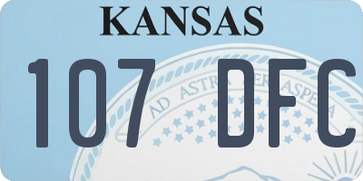 KS license plate 107DFC