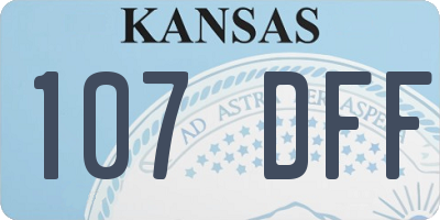 KS license plate 107DFF
