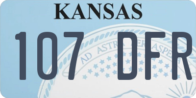 KS license plate 107DFR