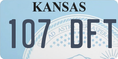 KS license plate 107DFT
