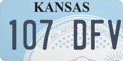 KS license plate 107DFV