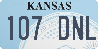 KS license plate 107DNL