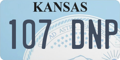 KS license plate 107DNP