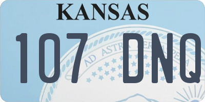 KS license plate 107DNQ