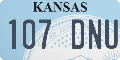 KS license plate 107DNU